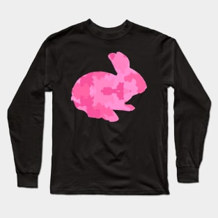 Cute Pink Camouflage Bunny Rabbit Long Sleeve T-Shirt